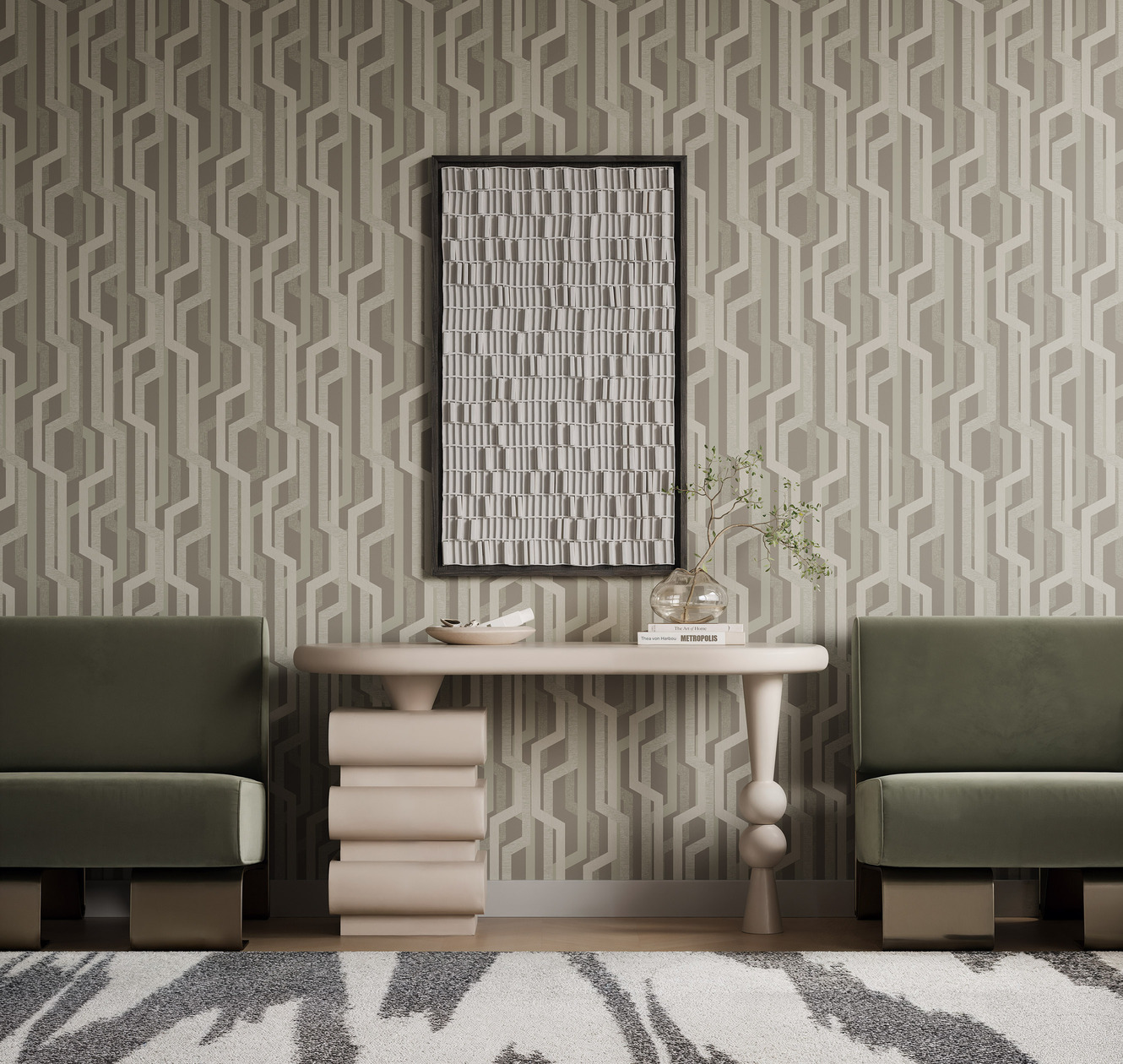 Обои Milassa Солярис Метрополис SOL4 005 10,05×1 фото в интерьере